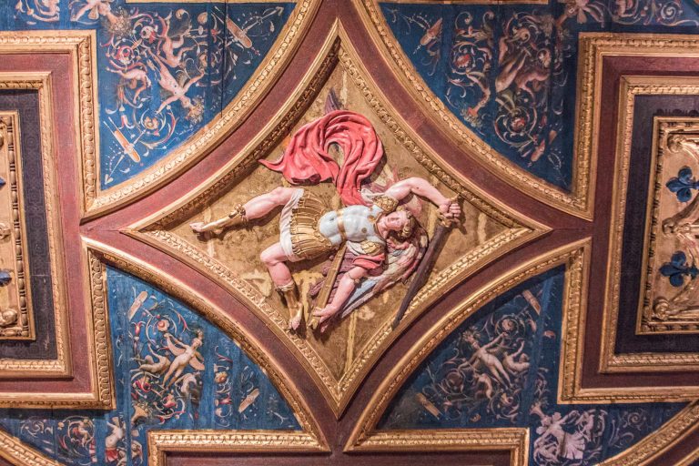Bassorilievo sul soffitto a Castel Sant'Angelo